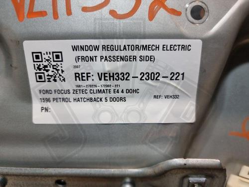 Ford Focus Window Regulator &Motor Assembly Front Left 2007 MK2